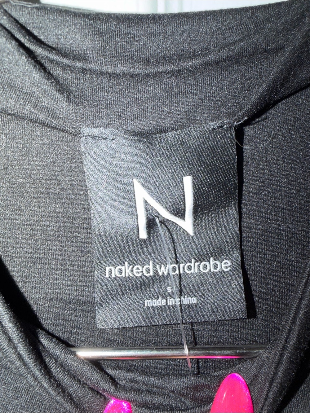 naked wardrobe Black Short Sleeve Bodycon Top - Picture 3 of 8